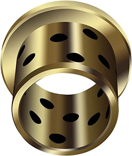 Gleitlager, selbstschmierende Lagerhülse, Innendurchmesser 5,6,8,10 mm, Flansch, ölfreier Graphit, Messingbuchse, Kupferlager, 1 Stück Kupplung (Farbe: Jfb, Größe: 2 Stück-5 x 9 x 20–14 x 2) (Color :