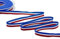 Furlanis Satinband, dreifarbig, französische Flagge, Polyester, 25 m