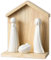 100 North Tischkrippe, Weiß/Braun, 15,2 cm, Porzellan/Holz Krippen-Set