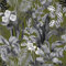 VEELIKE Tapete Blumen Grau Grün Blumentapete Vintage Tapete Blätter Grau Tropische Tapete Selbstklebend Blumen Fototapete Schlafzimmer Tapeten Wohnzimmer Muster Möbelfolie Badezimmer 44.5cm×300cm