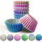 Gcardist Mini-Muffinförmchen Cupcake-Becher 300 Stück Blaue Rosa Lebensmittelqualität Verlauf-Design Muffinpapier Backförmchen Cupcake-Hüllen (Kleine Größe)