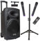 DYNASONIC - DYNAPRO 15 Plus (3ª Generación Pack Tripode) Altavoz Bluetooth Portatil Profesional, Altavoz Bluetooth Potente 1000W 2 microfonos Karaoke, Soporte Tablet y tripode