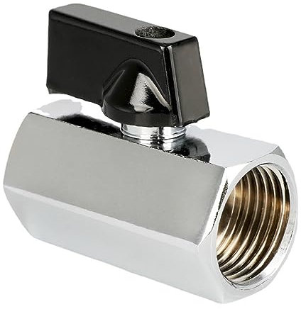JOXLOVER Kugelhahn-Set, Mini Messing Kugelhahn 1/8 1/4 3/8 1/2 BSP Gewinde männlich auf weiblich Wasser Gas Öl Absperrventil Luftkompressor Zubehör(Size:1/2,Color:Male to Male)