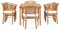 7-TLG. Gartenmöbel Set Outdoor Lounge Sofa mit Kissen & Tisch, Kleiner Gartengarnitur Sitzgruppe Gartensofa Bistroset Gartenlounge für Terrasse und Balkon, Massivholz Teak