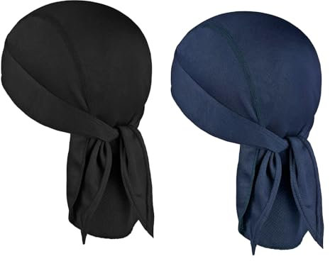 Toionmm 2 Stück Sport Bandana Cap, Schnell-trocknend Kopftuch Hat Herren, Atmungsaktive Sommer Kopftücher, Sportkappen im Freien für Joggen Laufen Wandern Berggehen Radfahren Klettern