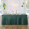 1-Pack Hunter Green Rechteckige Spandex Tischdecke 1,8m Mit Rock, Faltenfreie Stretch Fitted Tischtuch für 1.8m Rechteckig Tisch, Elastische Rüschen Tischröcke für Bankett Party Hochzeit Geburtstag