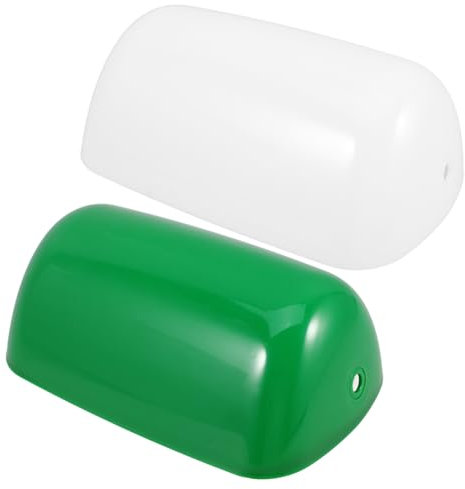 WATIIFUFU Vintage Ersatzlampenschirm Für Bankerlampe Aus Grünem Pp Kunststoff Ersatzschirm Für Schreibtisch Und Nachttischlampe Langlebiger Retro Lampenschirm Für Wohnzimmer Und Büro