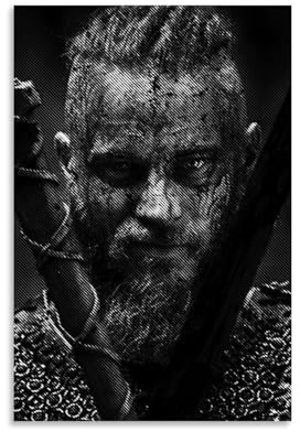 ZBSXLBNG Vikings Ragnar Rodbrok Poster Dekorative Malerei Leinwand Wandkunst Wohnzimmer Poster Schlafzimmer Malerei 12x18inch(30x45cm)