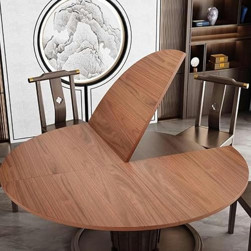 Klapper Holztisch, Großer Banketttisch Für Esszimmer, Raumeinsparungen, 47 51 55 59 63 67 70 79 Zoll Im Durchmesser, Runder Tisch Ohne Beine ~///