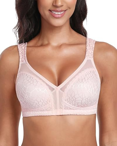 Lemorosy Soutien-Gorge Minimiseur Femme sans Armature(Rose,100E)