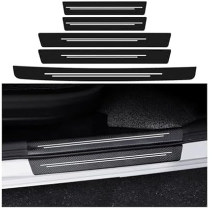 EIWXEFQT 5 Stück Auto Einstiegsleisten, für Toyota RAV4 XA50 2019-2023 Aufkleber Kantenschutz Styling Tuning Zubehör Interieur Ladekantenschutz,A