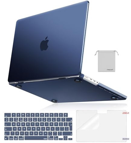 MOSISO Compatible with MacBook Pro 16 inch Case 2025-2021 M4 M3 M2 M1 A3403 A3186 A2991 A2780 A2485, Ultra-Thin Natural Original Hard Shell&Keyboard Cover&Screen Film&Pouch, Midnight Blue