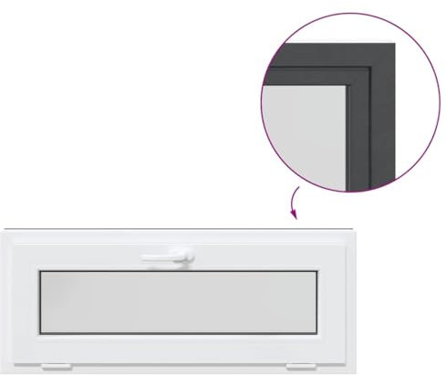 vidaXL Kellerfenster RISOR 100x40 cm Kipp 2-fach Verglasung Anthrazit, Gartenhaus Fenster, Ausstiegsfenster, Kippfenster, Fenster im Keller
