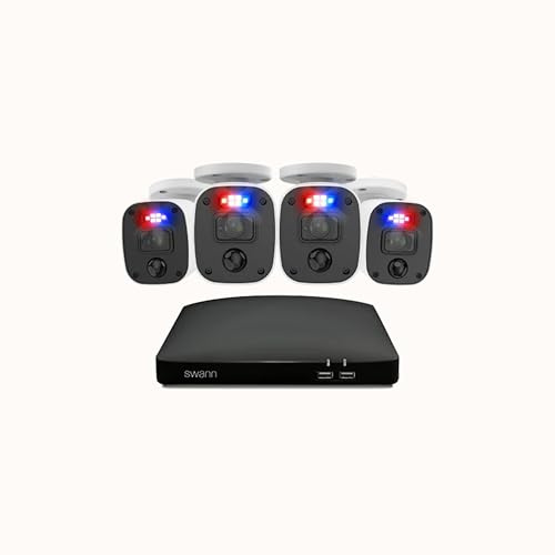 Security DVR System with 256GB SD Card, 4 PRO-2KMQB Cameras
