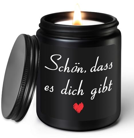 LUXHOMY Sandelholz-Duftkerze für Männer - Geschenk für Papa, Opa, Freund, Sohn - Schön dass es dich gibt (200g)