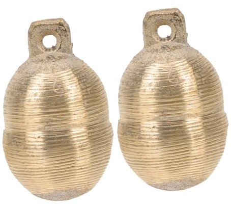 VANZACK 2 Stücke kupferne Glocke kuhglocke Cattle Bell Tierglocke für Pferde Tierglocke für Kuh Tierklingelset für Welpen Glocken Glocke für Hund Hundehalsband Glocke Messing Golden