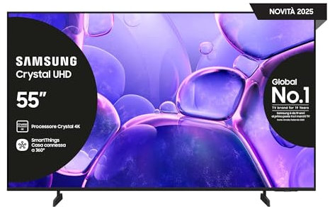 Samsung Smart TV 55'' UE55U8090FUXZT Crystal UHD 4K, Crystal 4K Processor, HDR, Smart Experience, OTS Lite & Adaptive Sound, Metal Stream Design, 2025