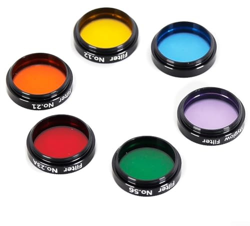 Teleskopfilter, 3,2 cm, buntes Teleskop-Filter-Set, Nebelfilter für Himmelsbeobachtungen, Astrofotografie, 6 Stück
