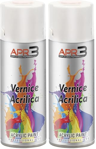APR3 - Pintura Acrílica en Spray, Color Blanco Crema, RAL 9001, Perfecto para Múltiples Aplicaciones en Exterior e Interior, 400 ml (embalaje puede variar) (Paquete de 2)