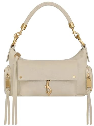 Rebecca Minkoff M.a.b Shoulder Bag, 20th Anniversary Edition Women's Leather Handbag, Stone, M, M.a.b Shoulder Bag, 20th Anniversary Edition Women's Leather Handbag