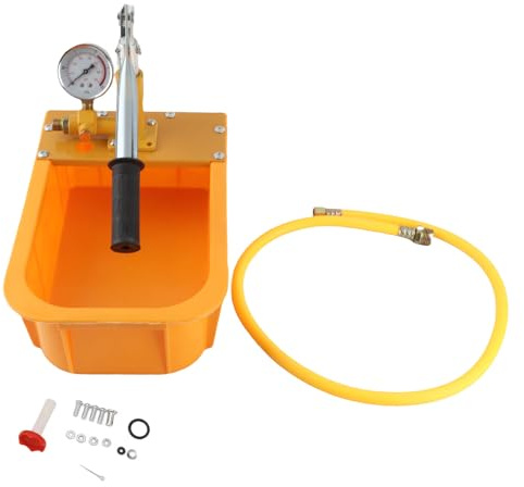 Glomora Hydrostatic Pump Tester,Hydraulic Manual Water Pressure Test Pump Manual Pipe Leak Detector with Gauge for Plumbing Systems and Heating Installations