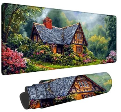 Alfombrilla Escritorio 1200x600, Grande Alfombrilla Ratón Verde Mouse Pad con Base de Goma Antideslizante y Bordes Cosidos, Impermeable Desk Mat para Gaming Decoracion Escritorio, Regalo Hombre Q-55