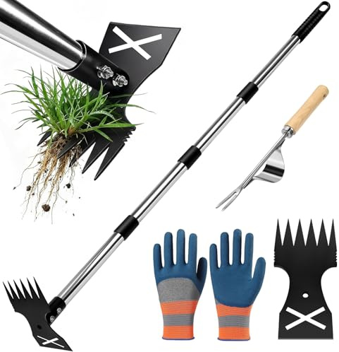 TOFFCAEA Unkrautstecher mit Langem Stiel 148cm