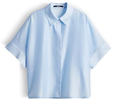 someday Damen Kurzarmbluse | Boxy Printbluse aus seidig schimmernden Satin Summer Breeze, 38