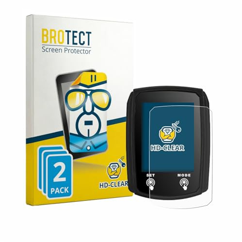 BROTECT 2 Stück Schutzfolie für JZK Bike Computer Displayschutz Folie Made in Germany, Ultra-Klar