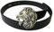 Dark Dreams Gothic Mittelalter schwarzer Ledergürtel mit Gürtelschnalle Löwenkopf Lion Löwe Lionhead in altsilber, Länge:110