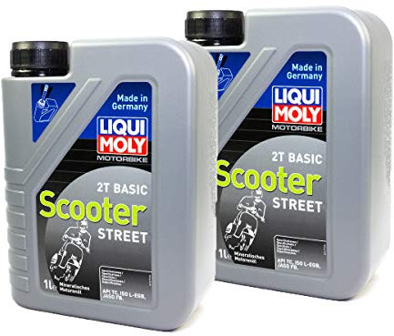 LIQUI MOLY Motoröl mineralisch 2 x 1 Liter 2T Basic Scooter