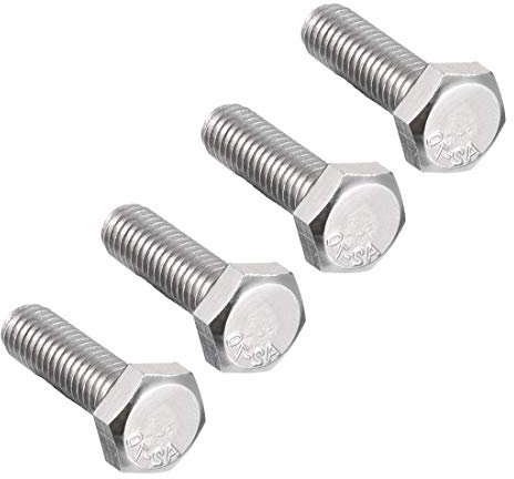 sourcing map 4Stk. 304 Edelstahl Sechskantschrauben Linksgewinde Schrauben M6 Gewinde 20mm DE de