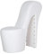 High Heel Schuhsessel 42x99x79cm Stuhl Designersessel mit Nieten (weiß)