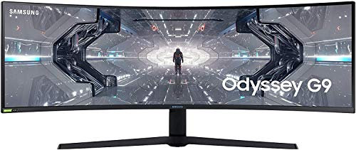 Samsung Monitor Gaming Odyssey G9 (C49G93), Curvo (1000R), 49, 5120x1440 (Dual QHD), 32:9, HDR10+, HDR1000, VA, 240 Hz, 1 ms, Freesync Pro, G-Sync, HDMI, USB 3.0, Display port, Ingresso Audio, HAS