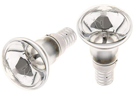 perfk 2 Stück Glitzerlampe R39 E14 30W Rückstrahler Lampen Birne Warmweiß 3000K Glühlampe