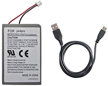 OSTENT 3.7V 1000mAh Rechargeable Li-ion Battery Pack Replacement for Sony PS4 Pro Slim Bluetooth Wireless Dual Shock Controller Second Generation CUH-ZCT2 or CUH-ZCT2U New 2016 Version