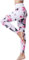 FLYILY Frauen Yoga Pants Gedruckt hohe Taillen-Power Flex Capris Workout Gamaschen für Fitness Laufen