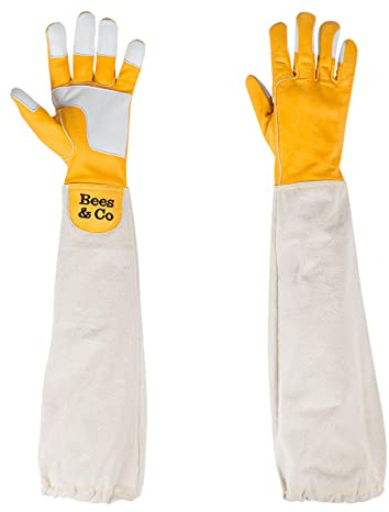 Bees & Co V57 Goatskin Beekeeper Gloves with Extended Sleeves