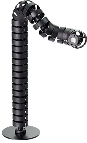 igus® Kabelführung OCR rund schwarz, 1.000 mm Flexibler Kabelschlauch, Kabelkette, Kabelmanagement für Schreibtische Made in Germany. Designprämierte Kabelkette: Winner reddot Design Award 2018