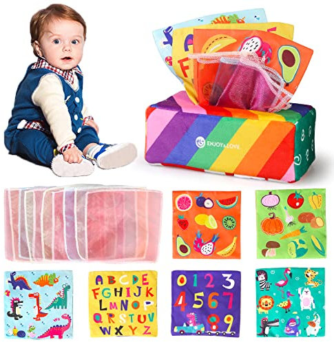 kramow Baby Toy from 6 Months, Montessori Toy, Baby Motor Skills Toy 1 Year, Baby Tissue Box 0-6 Months, Baby Toy Boys Girls