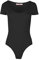 Colop WOMENS CAP SHORT SLEEVE PLAIN ROUND NECK STRETCH LEOTARD BODYSUIT UK 8-26 (Black, 8-10)