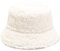Damen Plüsch Fischerhut Wintermütze Flauschige Bucket Hat Warme Anglerhut Winter Fischerhut Damen Kunstpelz Bucket Cap Warme Mütze mit breiter Krempe Flauschige Mütze (Weiß)