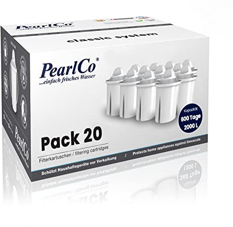 PearlCo - Universal classic Pack 20 Filterkartuschen - passend zu Brita Classic