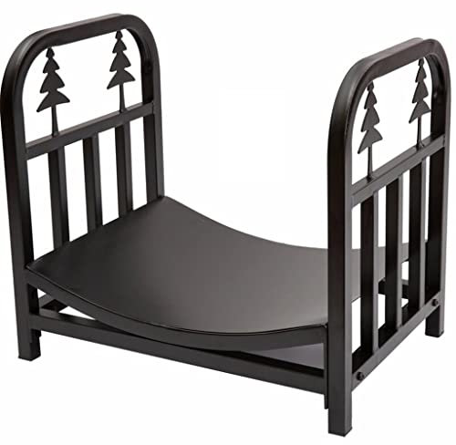 XCC Arbre de Noël en fer noir outils de cheminée support de bois de chauffage nouvelle décoration de cheminée support de bois de chauffage maison (couleur : noir)