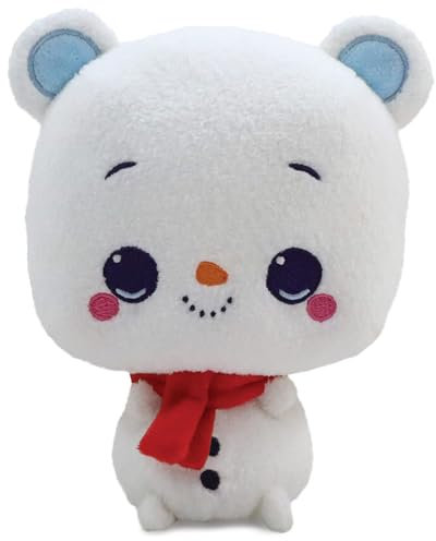 GUND Drops, Benny Burr, ausdrucksstarkes Urlaubs-Stofftier, weiches Plüschtier, Schneemann, Teddybär, 15,2 cm