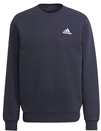 adidas Herren Feelcozy Essentials Fleece Sweatshirt, Legend Ink/White, S