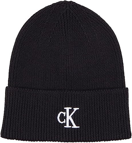 Calvin Klein Jeans Damen Strickmütze Beanie Wintermütze, Schwarz (Black), Onesize