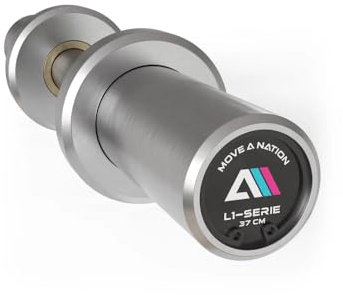 ATLETICA L1 Olympia | Hantelstange | 37 cm Länge | Ø 50 mm | Studioqualität | 190.000 PSI | Hochbelastbar & verchromt | Mit Kugellagern ausgestattet | 4 kg
