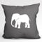 Huuraa Sofakissen Elefant Silhouette Geschenk 40x40cm mit Füllung Steel Grey Baumwolle Elefant Mitbringsel