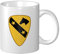 803 Tasses À Café 1Ère Division De Cavalerie - Insigne D'Unité Distinctif Mug Céramique Avec Poignée Tasses De Petit Déjeuner Imprimé Tasse Cadeau, Pour Collègue De Travail, Femme, 330Ml